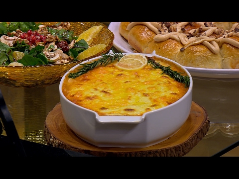 طريقة إعداد لفائف الباذنجان بالكفتة والباشميل