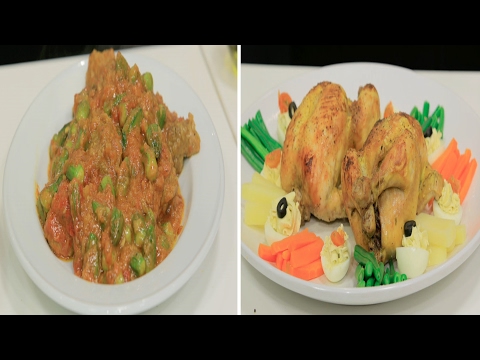 شاهد طريقة عمل  محشي وطاجن بامية باللحم