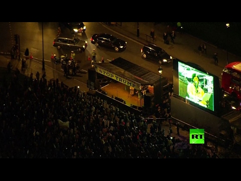 تظاهرات في لندن احتجاجًا على زيارة ترامب