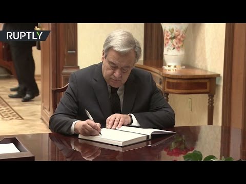 شاهد أنطونيو غوتيريش يقدم تعازيه بوفاة فيتالي تشوركين