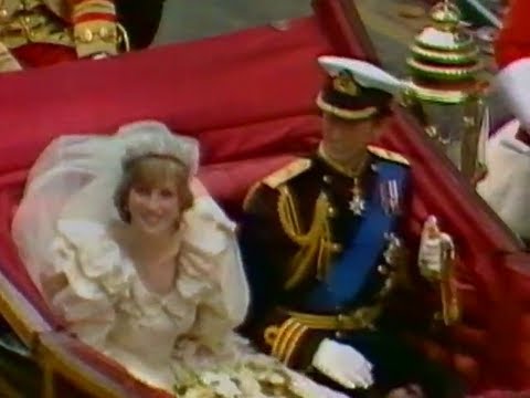 بالفيديو الحفل الكامل لزفاف الأميرة ديانا والأمير تشارلز