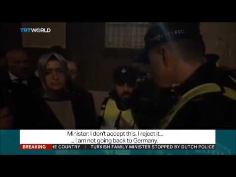 لحظات أمر وزيرة شؤون العائلة التركية بمغادرة هولندا