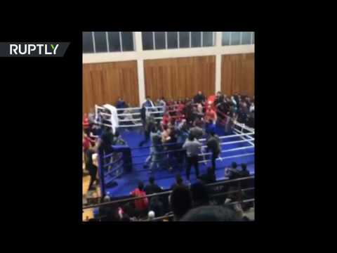 بسبب اعتداء المصارع المهزوم على غريمه عقب النزال