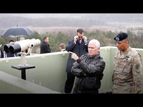 شاهد  بنس ينقل رسالة دعم من واشنطن إلى سيول