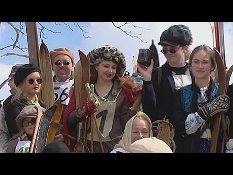 شاهد مسابقة للتزلج على الطريقة القديمة في بولندا