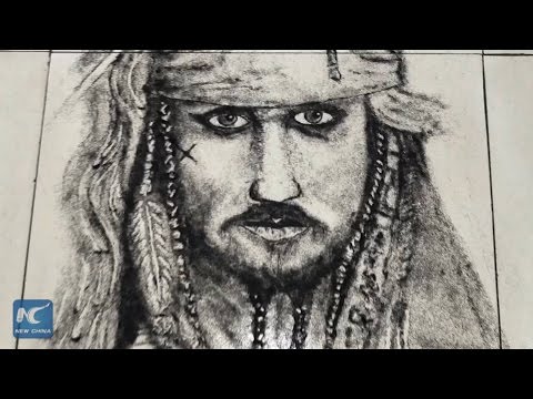 حلّاق يُبدع فى الرسم بطريقة الـ3d على شعر زبائنه