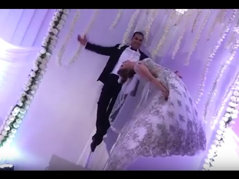 شاهد ساحر تونسي يطير بعروسه في حفلة الزفاف