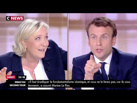 شاهد اللحظة الأكثر إحراجًا في مناظرة ماكرون ولوبين