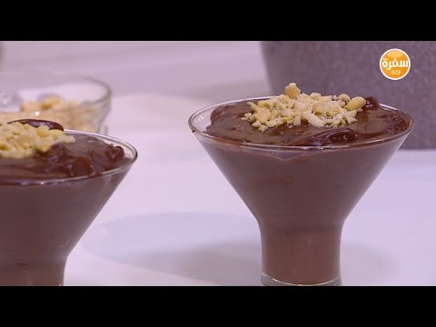 طريقة إعداد مهلبية بالكاكاو والبسكوت