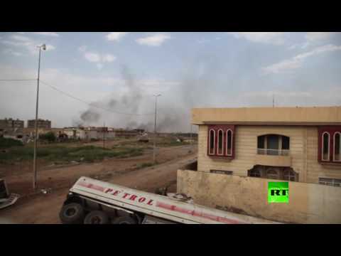 شاهد معارك ضارية بين القوات العراقية ومسلحي داعش غرب الموصل