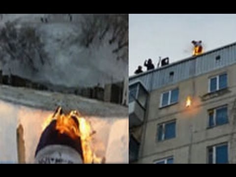 شاب يشعل النار في جسده ويقفز من الطابق العاشر