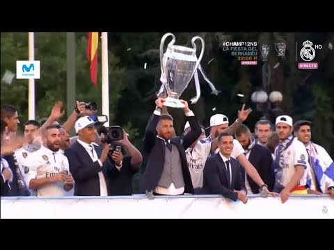 راموس ملك في يوم الاحتفال بدوري الأبطال