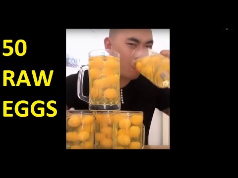شاهد مغامر يتناول 50 بيضة في 15 ثانية فقط