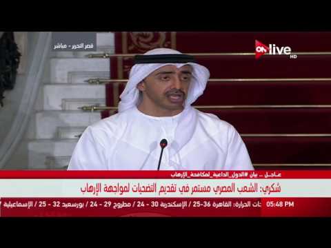 وزير خارجية الإمارات يعلن أن الفرصة الآن تاريخية للتصدي للإرهاب