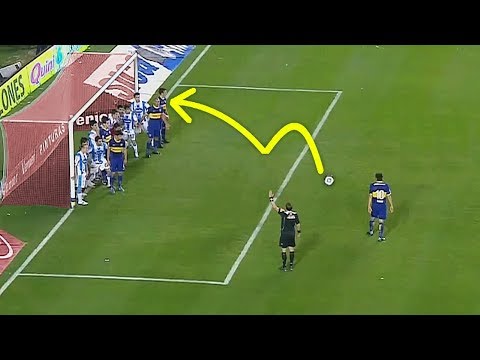 أغرب 10 أهداف من ضربة حرة من داخل منطقة الجزاء