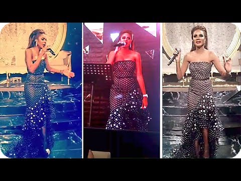 هند البحرينية تحيي حفلة غنائية بفستان مثير