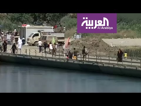 افتتاح جسر عائم شيده الجيش العراقي في الموصل