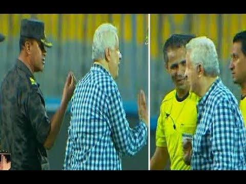 شاهد تصرف مرتضى منصور مع حكم مباراة المصري والزمالك