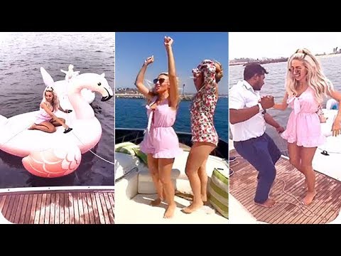 مودل روز تحتفل بعيد ميلادها على يخت فاخر