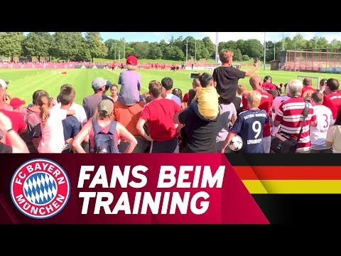 شاهد بايرن ميونخ يسمح لبعض مشجعيه بمتابعة تمرين الفريق