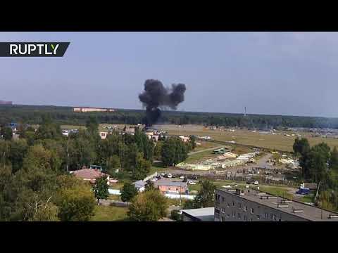 شاهد  لحظة تحطم طائرة آن  2 قرب موسكو