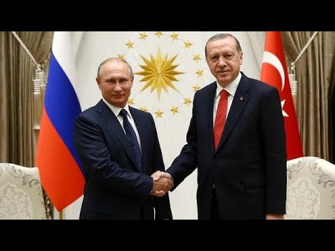 بالفيديو  رجب طيب أردوغان يستقبل الرئيس الروسي