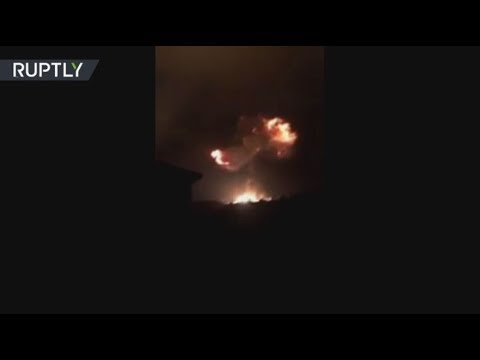 لحظة انفجار في محطة وقود في غانا