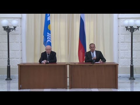 شاهد مؤتمر صحافي وزير خارجية روسيا ونظيره البيلاروسي