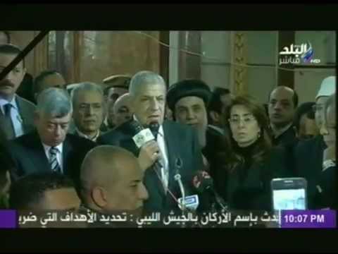 محلب ووزراء مصر يُقدمون العزاء لأسر الشهداء في المنيا