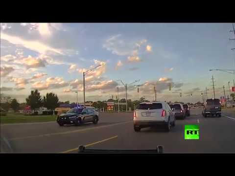 شاهد مطاردة مثيرة بين الشرطة الأميركية وسيارة إسعاف