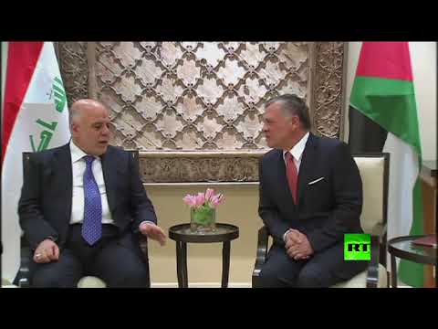 شاهد عبدالله الثاني يستقبل حيدر العبادي