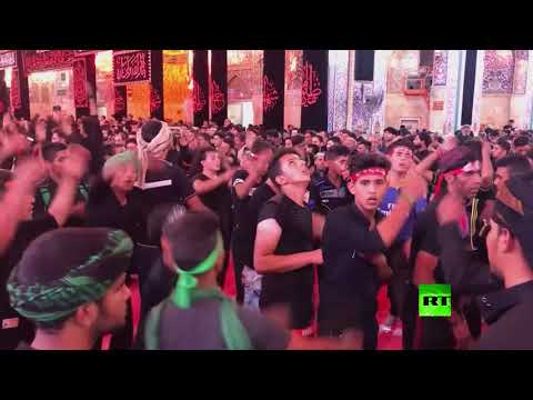 شاهد توافد مئات الآلاف إلى كربلاء لإحياء ذكرى أربعينية الحسين