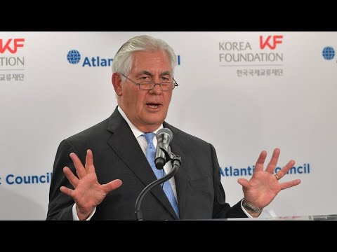 شاهد  تيلرسون يؤكّد أنّ الولايات المتحدة مستعدة لمحادثات مع كوريا الشمالية