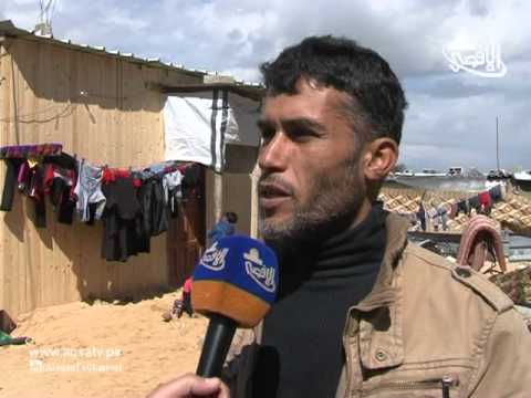 المدمرة بيوتهم يلتحفون السماء في قطاع غزة