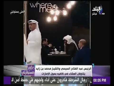 شاهد السيسي وبن زايد يتناولان العشاء في مول الإمارات