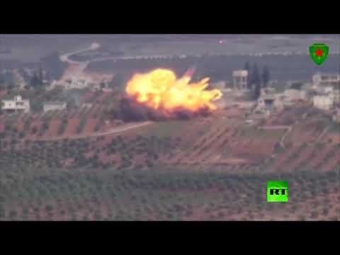 شاهد فيديو يُظهر تدمير دبابة قرب الحدود السورية التركية