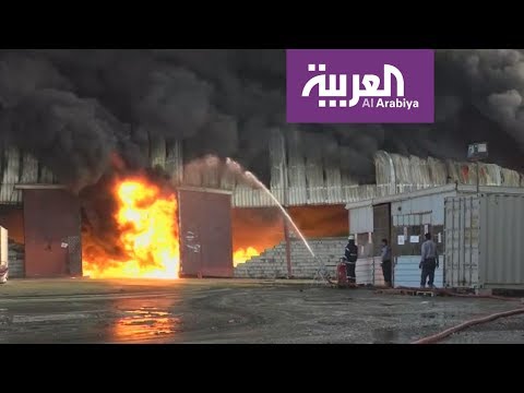 اندلاع حريق هائل في مدينة الحديدة
