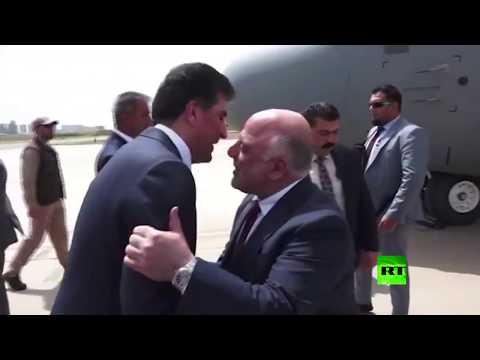 بالفيديو حيدر العبادي يزور أربيل
