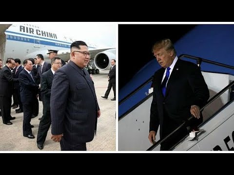 شاهد ترامب وكيم يصلان إلى سنغافورة لعقد لقمة تاريخية