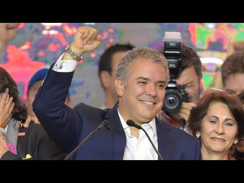 شاهد كلمة إيفان دوكي المرشح اليميني بعد فوزه في انتخابات الرئاسة الكولومبية