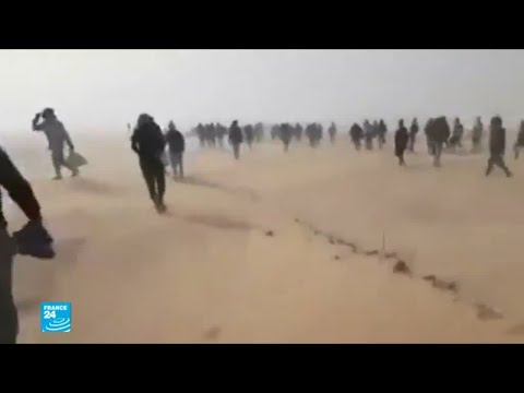 شاهدمهاجرون يعبرون الصحراء بين الجزائر والنيجر