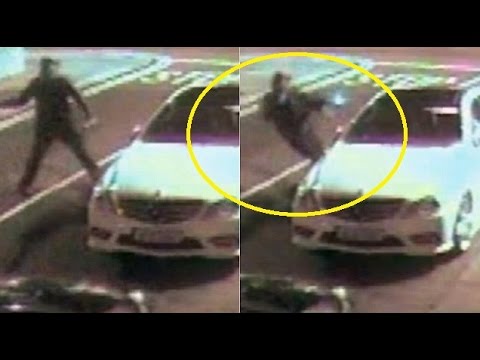 حاول سرقة السيارة بحجر فأصبه