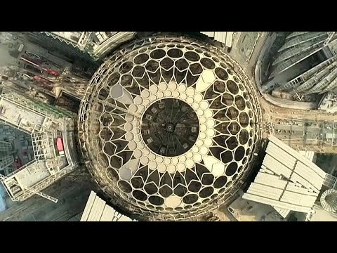 فيديو انتهاء الأعمال في قبة إكسبو دبي 2020 الفولاذية