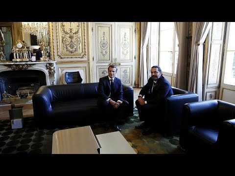 شاهد سعد الحريري في فرنسا وإيمانويل ماكرون يؤكد دعم بلاده للبنان