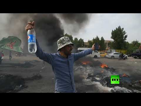 شاهد اندلاع عدد من المظاهرات في بغداد وامتدادها إلى المحافظات الجنوبية