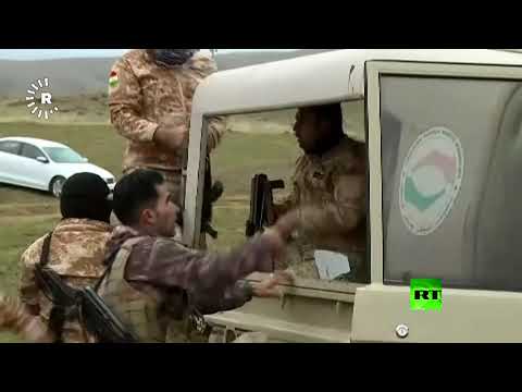 شاهد آثار سقوط صاروخ إيراني على قاعدة أميركية في أربيل