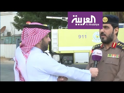شاهد حريق برج جدة لم يُسجل أي إصابات بين العاملين