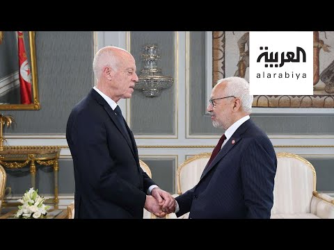 شاهد قيس سعيد يوجه رسالة حازمة لـراشد الغنوشي ويؤكد أن لتونس رئيس واحد