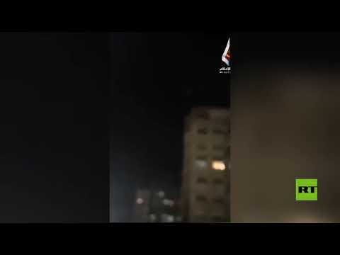شاهد اللقطات الأولى لهجوم إسرائيلي جديد في سماء العاصمة دمشق