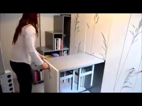 فيديو مصممو أثاث يبتكرون دولاب يتحول إلى منزل